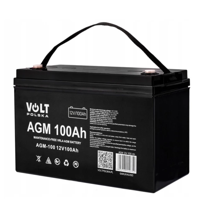 Комплект Volt Polska SINUS PRO 1000 E 12/230V 700/1000W + Акумулятор VOLT AGM 100Ah 12V