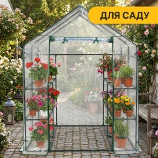 Стелаж-теплиця LEOBRO 143x143x195 см на 8 полиць (LB-G123)