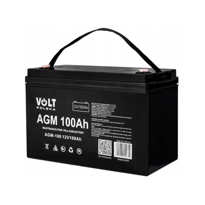 Комплект Гибридный ИБП/инвертор Volt Polska SINUS PRO 800 S + Аккумулятор Volt Polska 100 Ah 12V