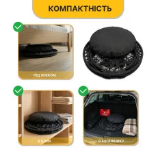 Підвісне плетене крісло-гойдалка LEOBRO Boho XL 80 см Black з подушкою (LB-1105)