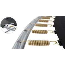 Батут із внутрішньою захисною сіткою 252 см LEOBRO Premium Pro 8FT BLACK