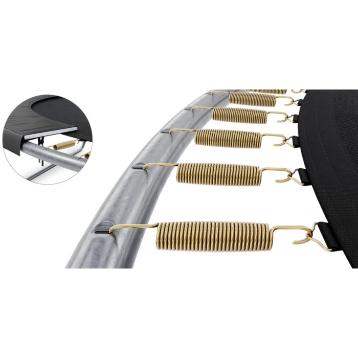 Батут із внутрішньою захисною сіткою 252 см LEOBRO Premium Pro 8FT BLACK