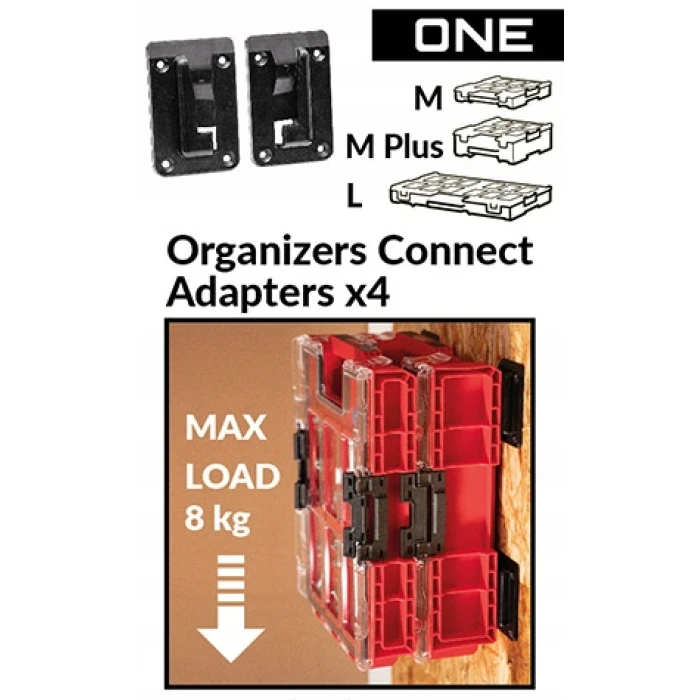 Кріплення на ящик Qbrick System ONE Organizers Connect Adapters 4шт (5901238257240)