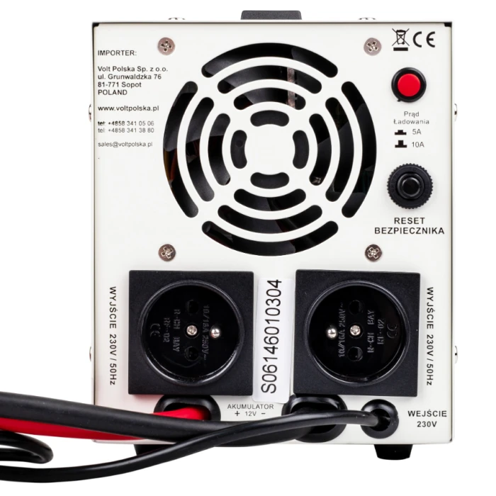 Аварийный комплект Volt Polska SINUS PRO 800 E 12/230V 500/800W + Аккумулятор VOLT GEL VPRO SOLAR 110Ah 12V