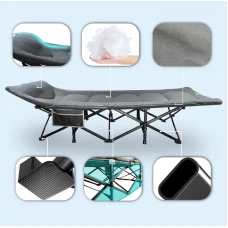 Туристическая раскладушка LEOBRO Серая (HT-169K Grey)