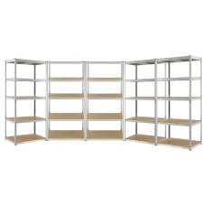 Стелаж LEOBRO 180 х 450 х 40 см, 175кг/полиця, 5 полиць (LB-R175-GALX5)