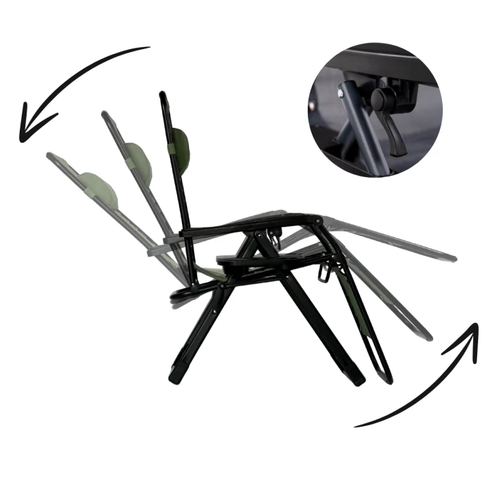 Розкладне крісло шезлонг LEOBRO Zero Gravity Premium Pistachio (LB-ZGC-G2-PST)