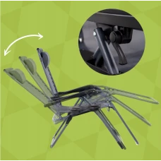 Розкладне крісло шезлонг LEOBRO Zero Gravity Dark Grey (LB-ZGC-F1-DGR)