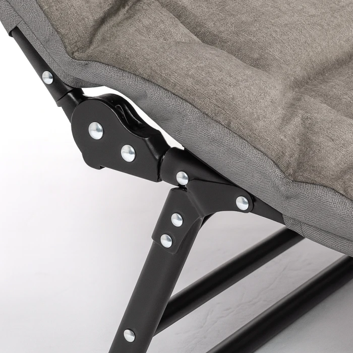 Раскладная кровать (раскладушка) со встроенным матрасом LEOBRO Grey (LB-FB-M1-GRY)