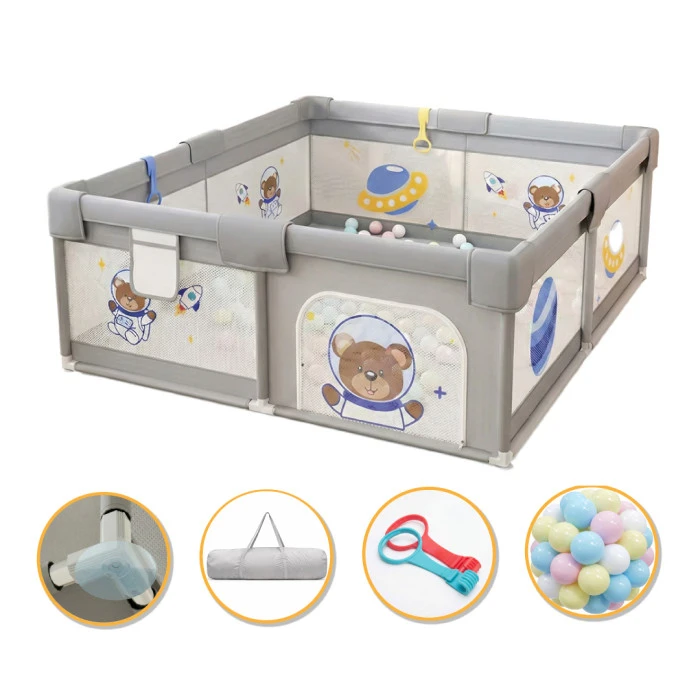 Дитячий манеж LEOBRO "Галактичний Ведмедик" 180 x 200 см (LB-1007)