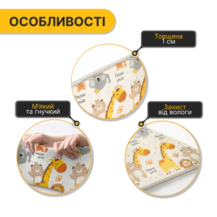 Дитячий ігровий килимок LEOBRO 150 x 180 x 1 см (LB-1019)