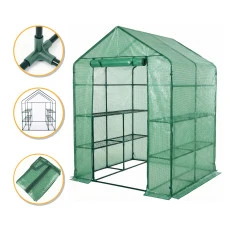 Стелаж-теплиця LEOBRO 143x143x195 см на 8 полиць Green (LB-G122)