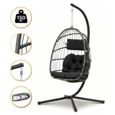 Підвісне крісло-кокон LEOBRO Black (LB-1060)