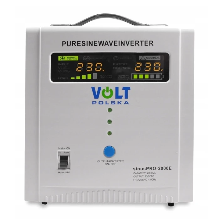 Гібридний ДБЖ/інвертор Volt Polska SINUS PRO 2000 E 12/230V 1250/2000W (3SP092012E)