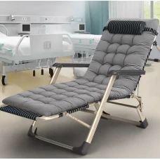 Розкладне крісло ліжко з подушкою LEOBRO Сіре (FCB-S03-PP)