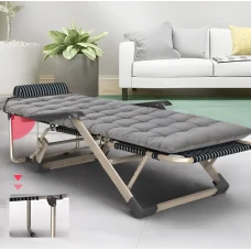 Розкладне крісло ліжко з подушкою LEOBRO Сіре (FCB-S03-PP)