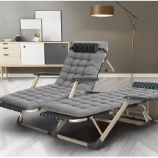 Розкладне крісло ліжко з подушкою LEOBRO Сіре (FCB-S03-PP)