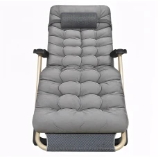 Розкладне крісло ліжко з подушкою LEOBRO Сіре (FCB-S03-PP)