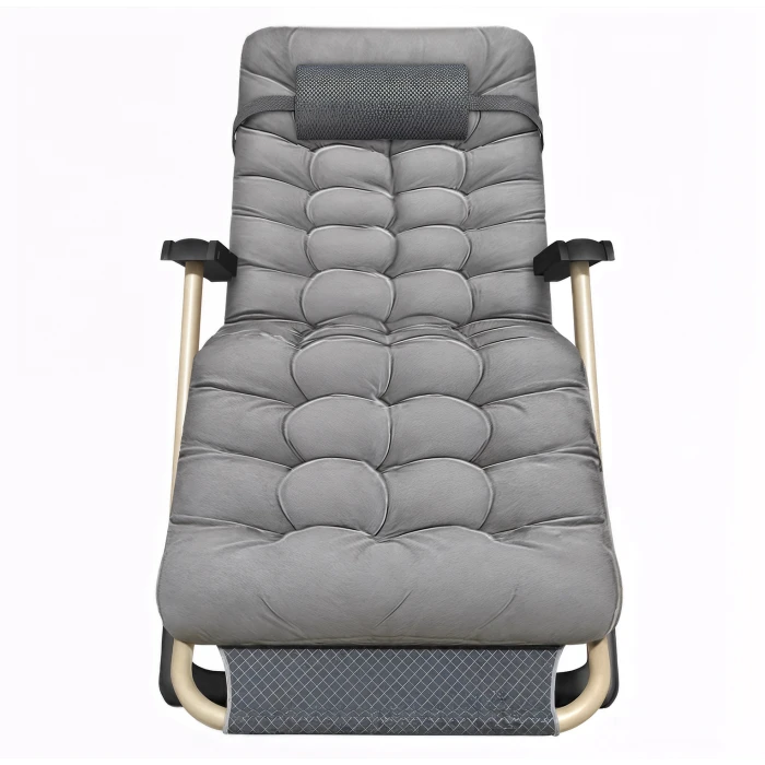 Розкладне крісло ліжко з подушкою LEOBRO Сіре (FCB-S03-PP)