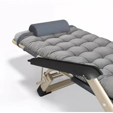 Розкладне крісло ліжко з подушкою LEOBRO Сіре (FCB-S03-PP)