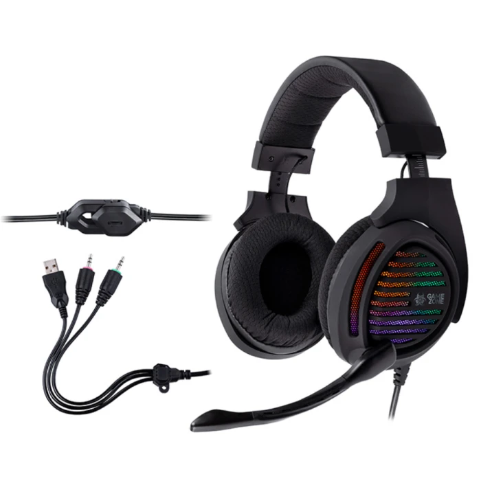 Комп'ютерна аудіо гарнітура Tracer GAMEZONE Aligator RGB Rainbow LED (TRASLU46466)