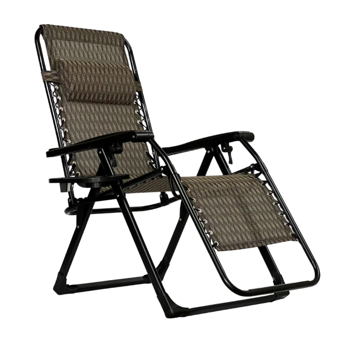 Розкладне крісло шезлонг LEOBRO Zero Gravity Premium Plaid (LB-ZGC-G2-PLD)