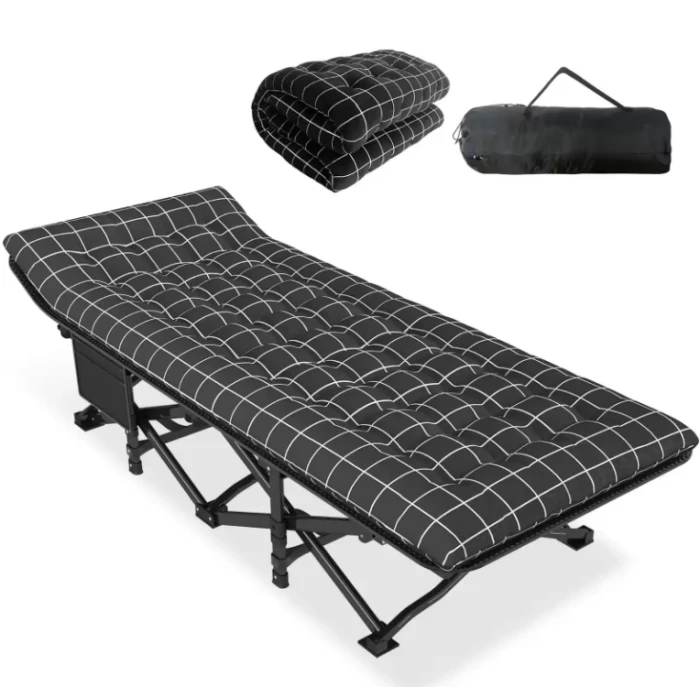 Розкладачка для туризму LEOBRO з товстим оксамитовим матрацом (LB-CC-L2-PAT)