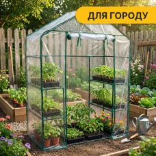 Стелаж-теплиця LEOBRO 143x73x195 см на 4 полиці (LB-G120)