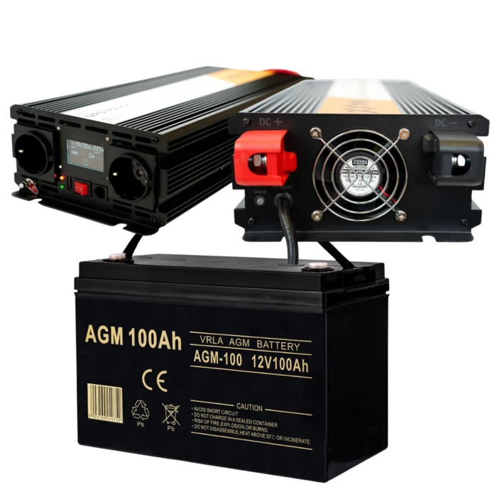 Комплект 4SUN MAXX SINUS 2000 W 12/230V 1000/2000W + VOLT AGM VRLA 100Ah 12V