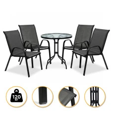 Комплект садових меблів LEOBRO Comfort 4 крісла + круглий столик (LB-1052-51)