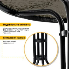 Комплект садових меблів LEOBRO Comfort 4 крісла + круглий столик (LB-1052-51)