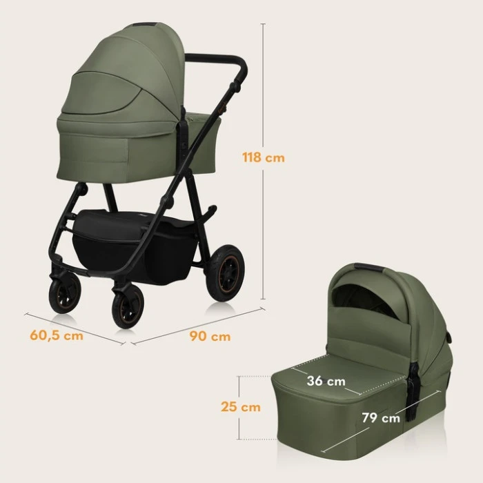 Універсальний візочок 2 в 1 Lionelo AMBER PLUS GREEN FOREST