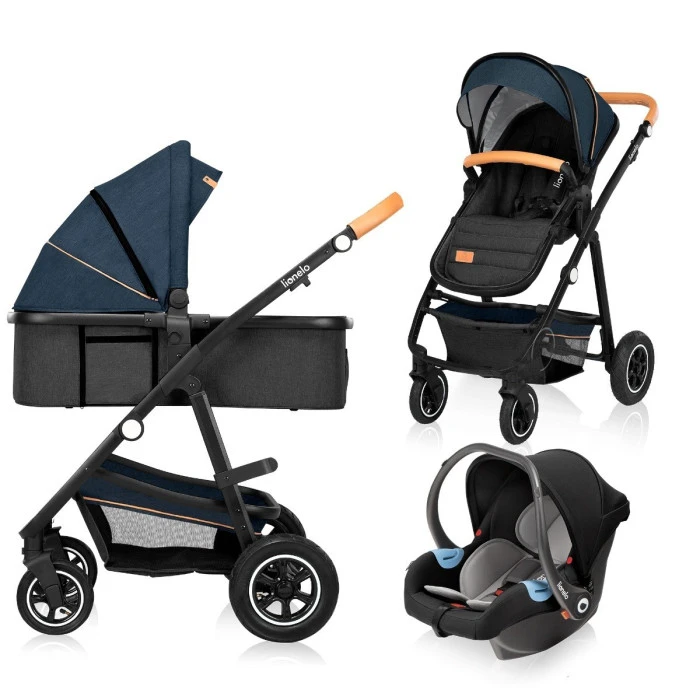 Универсальная коляска 3 в 1 Lionelo AMBER BLUE NAVY