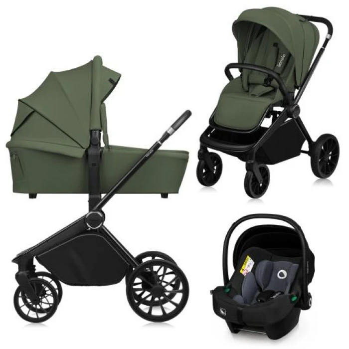 Універсальний візочок 3 в 1 Lionelo MIKA PLUS 3IN1 GREEN OLIVE