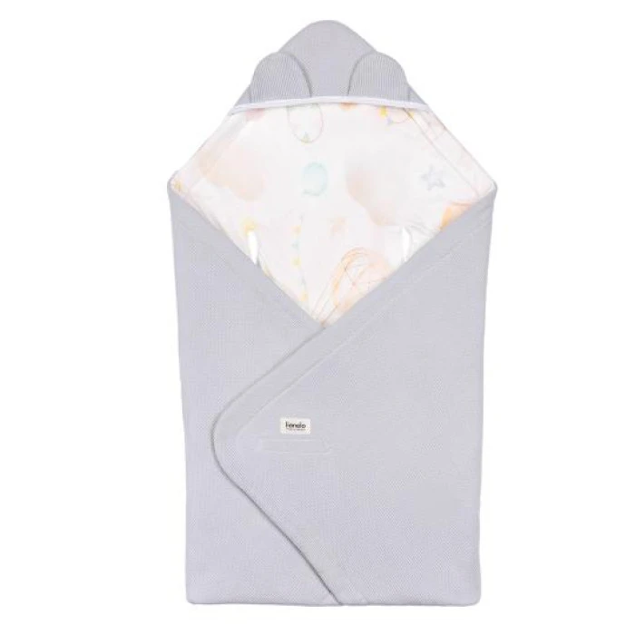 Покрывало Lionelo TRAVEL SWADDLE BLANKET GREY BALLON