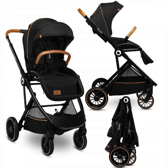Универсальная коляска 3 в 1 Lionelo RIYA BLACK ONYX