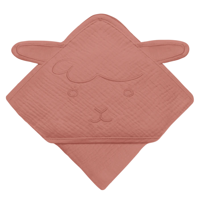 Полотенце Lionelo MUSLIN HOODED TOWEL RED CORAL