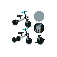 Біговел-велосипед MoMi LORIS 4 в 1 Grey-Turquoise