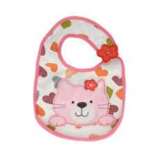 Хлопковый махровый нагрудник Котик Akuku A0261