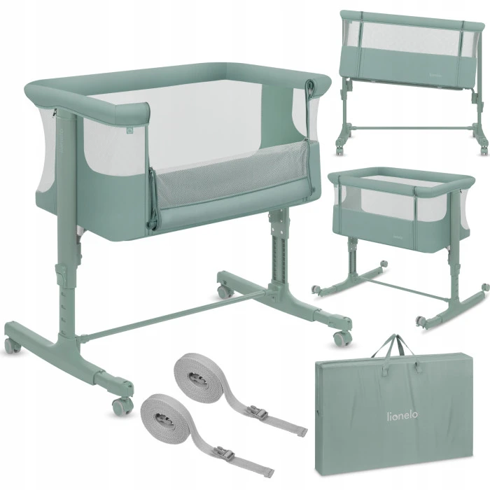 Кроватка приставная Lionelo AURORA GREEN SAGE