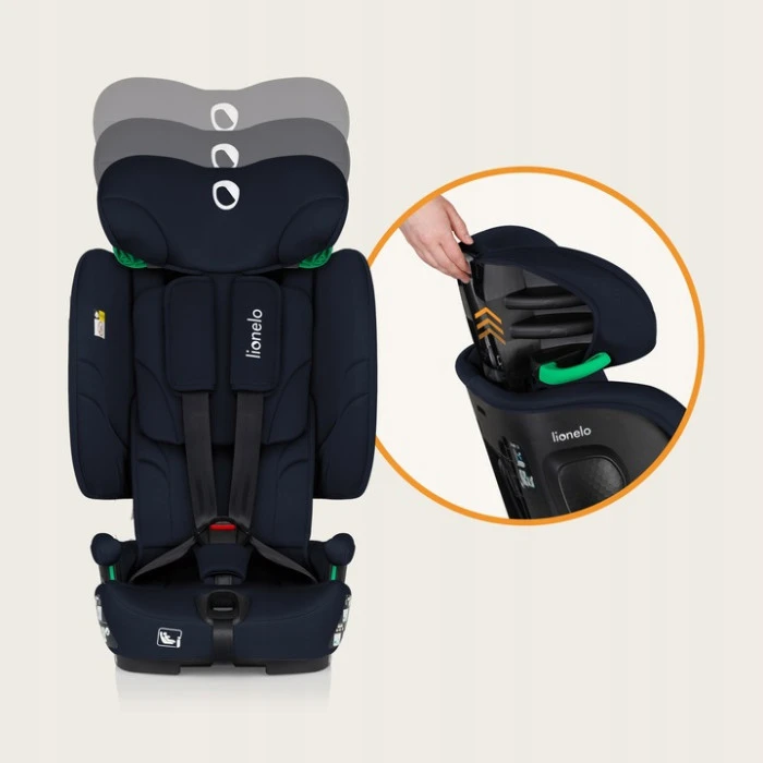 Дитяче автокрісло Lionelo NELLY I-SIZE BLACK CARBON