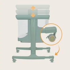 Кроватка приставная Lionelo AURORA GREEN SAGE