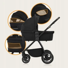 Универсальная коляска 2 в 1 Lionelo MERIL 2IN1 BLACK ONYX