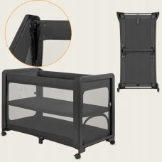 Ліжечко дитяче 3 в 1 Lionelo PATTY GREY GRAPHITE