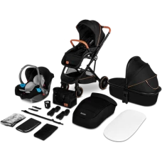 Универсальная коляска 3 в 1 Lionelo RIYA BLACK ONYX