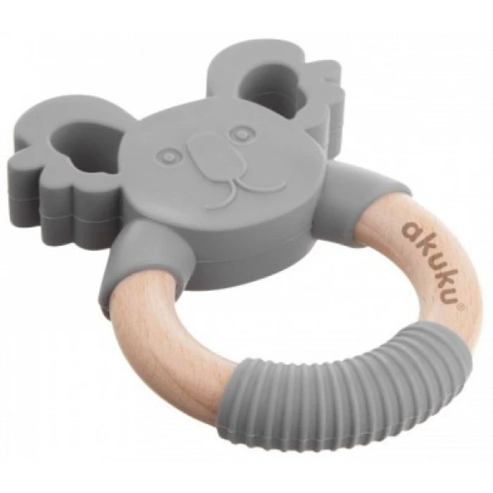 Силиконово-деревянный прорезыватель Коала Akuku A0138