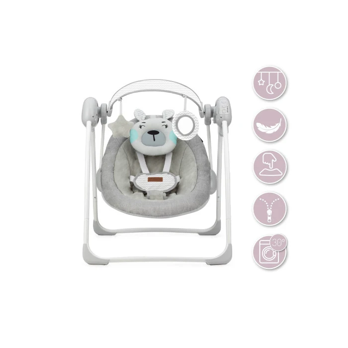 Крісло-гойдалка MoMi LISS Bear Grey