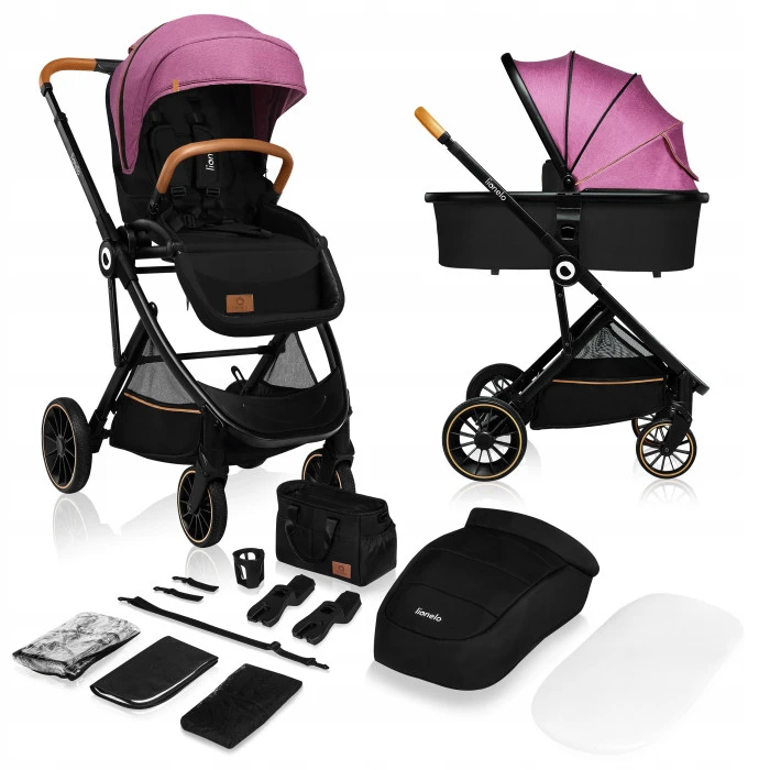 Універсальний візочок 2 в 1 Lionelo RIYA PINK VIOLET