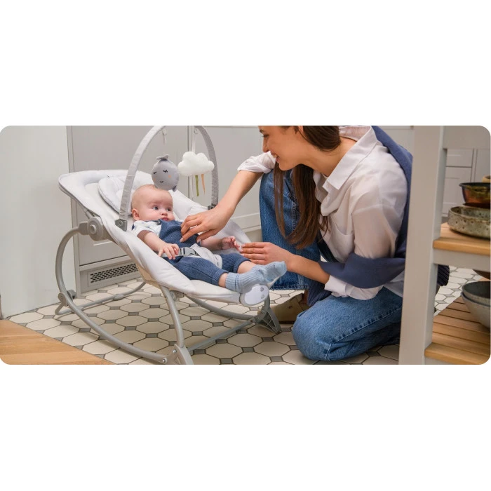 Кресло-качалка MoMi LAPIS Light Grey