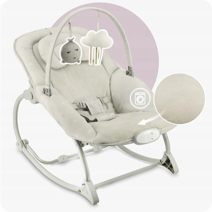 Кресло-качалка MoMi LAPIS Light Grey